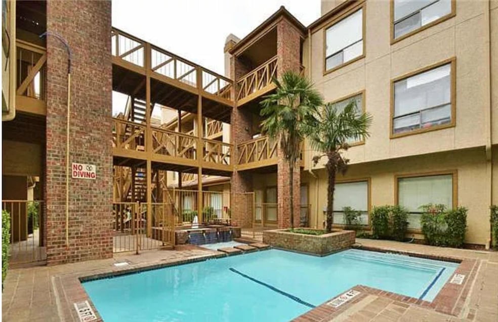 Community pool with stairway