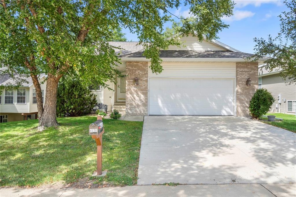 Front entry with oversized garage.