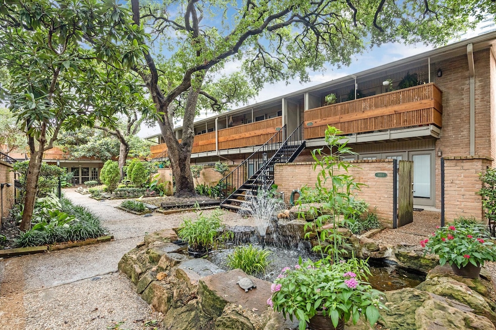 The zen like courtyard in the community offers a n