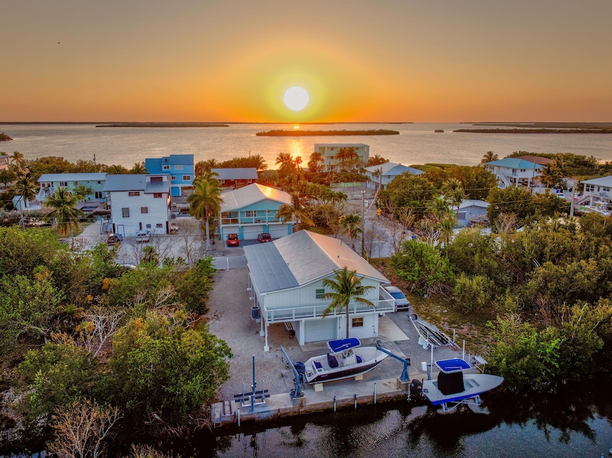 Sunset aerial 1 - 70 ft. on canal