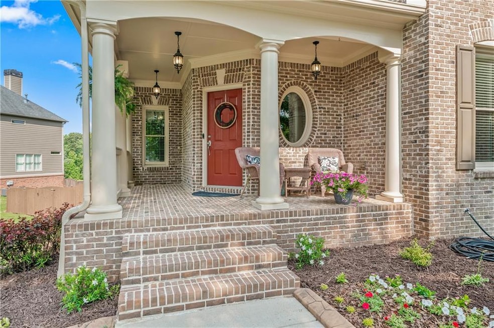 Welcome your guests from this inviting porch entry