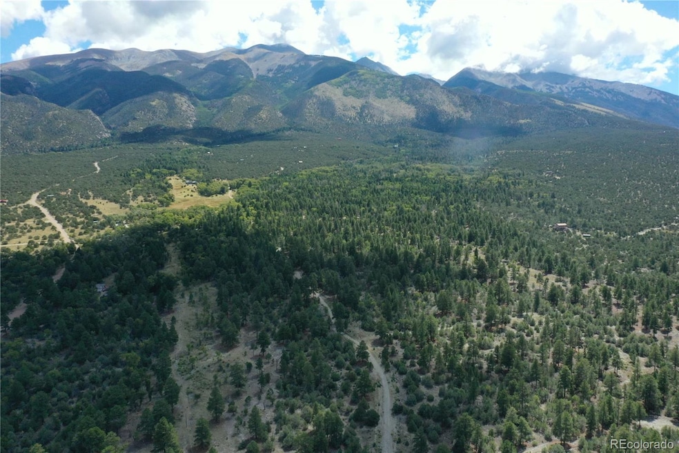 The Sange de Cristo mountain range runs along the east side of the Zapata subdivision.