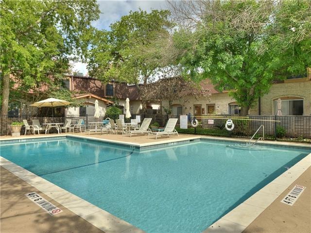 Complex pool provides respite from summer heat. In
