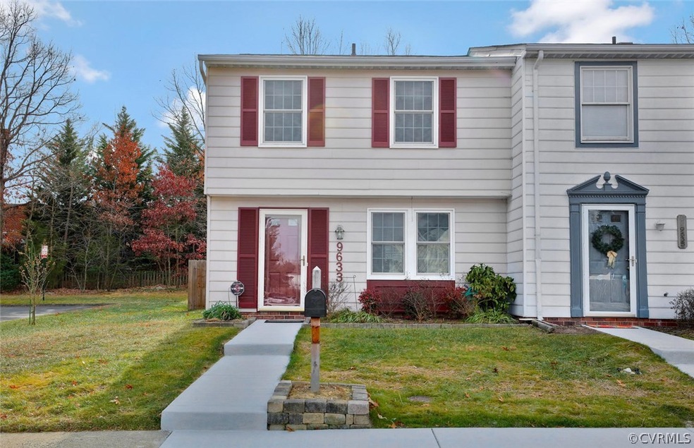 Front entrance, end unit