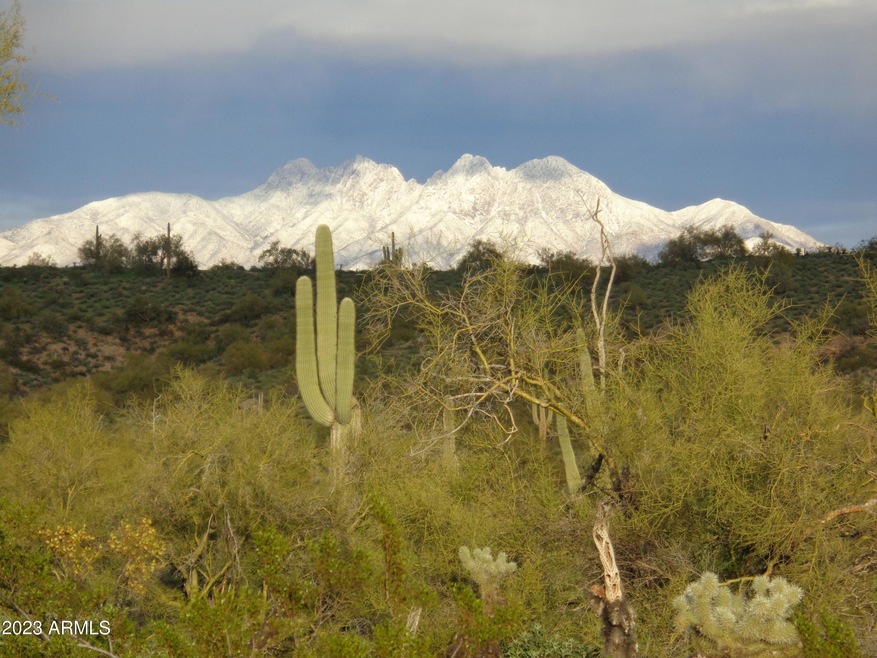 View Four Peaks in snow