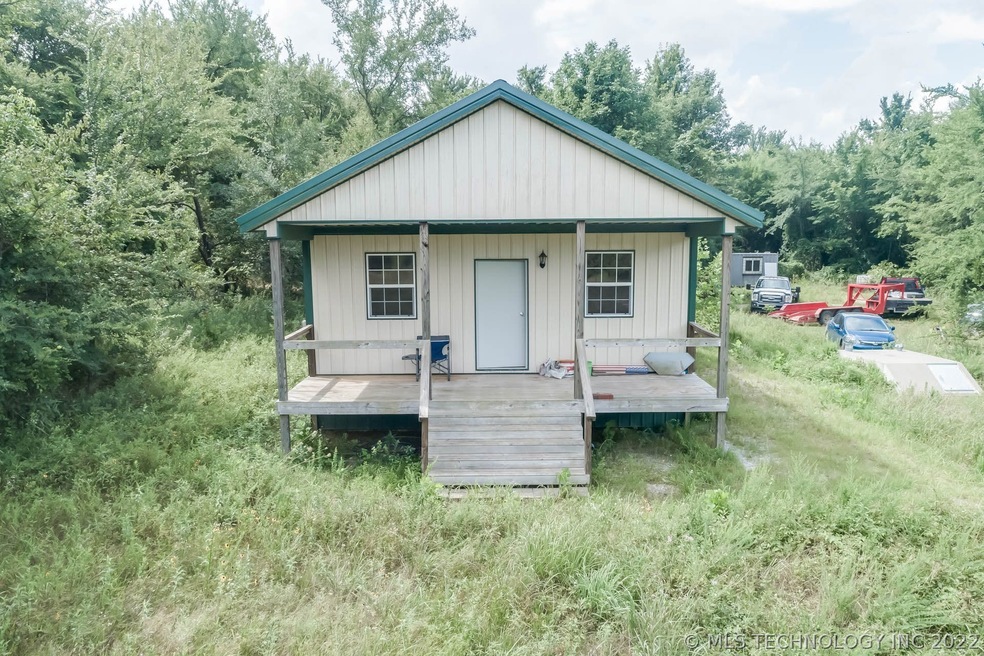 North side of cabin at the entrance.
