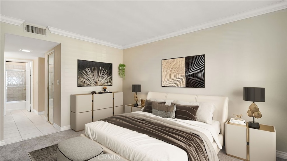 Virtually Staged Master Bedroom