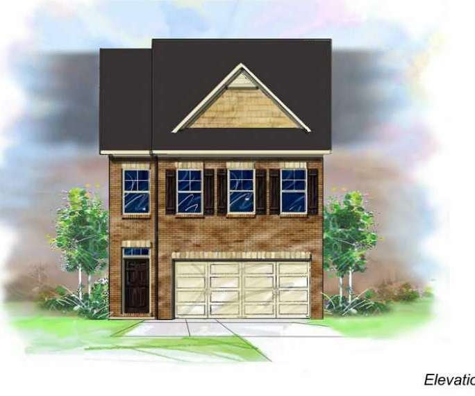 Exterior Front. Full Brick Front end unit 2 Car ga