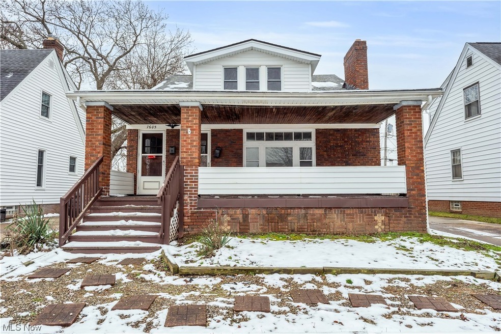 View of front of property featuring a porch