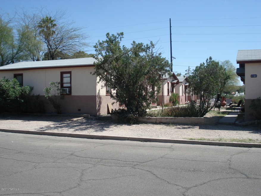 View of Casitas BEFORE new landscaping