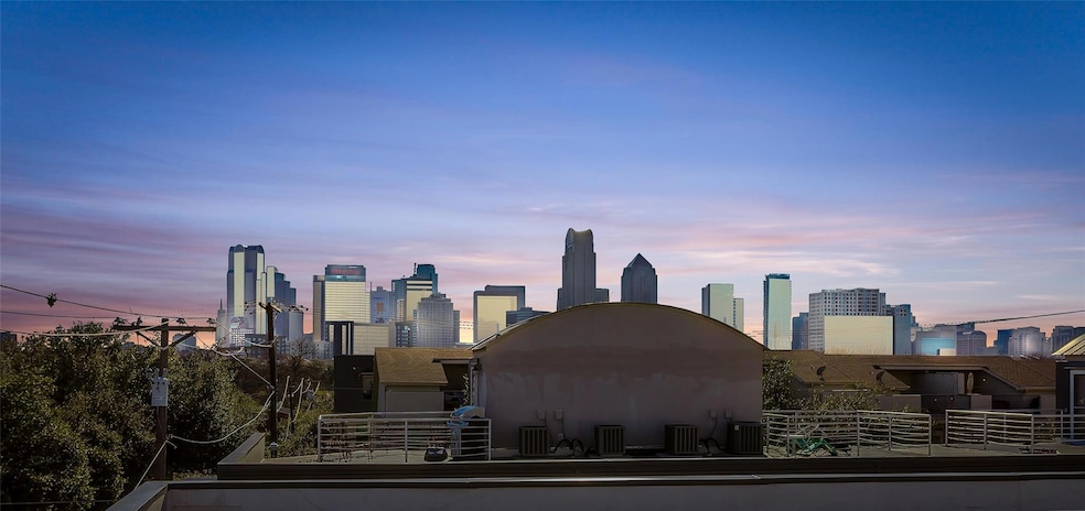 View of Downtown Dallas from the rooftop deck
