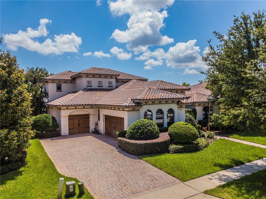 Aerial Front 3-Car Garage