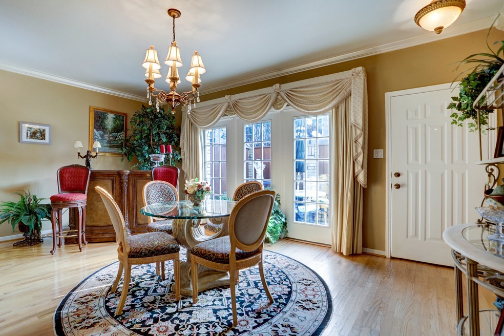 The dining area is located at the front of the hom