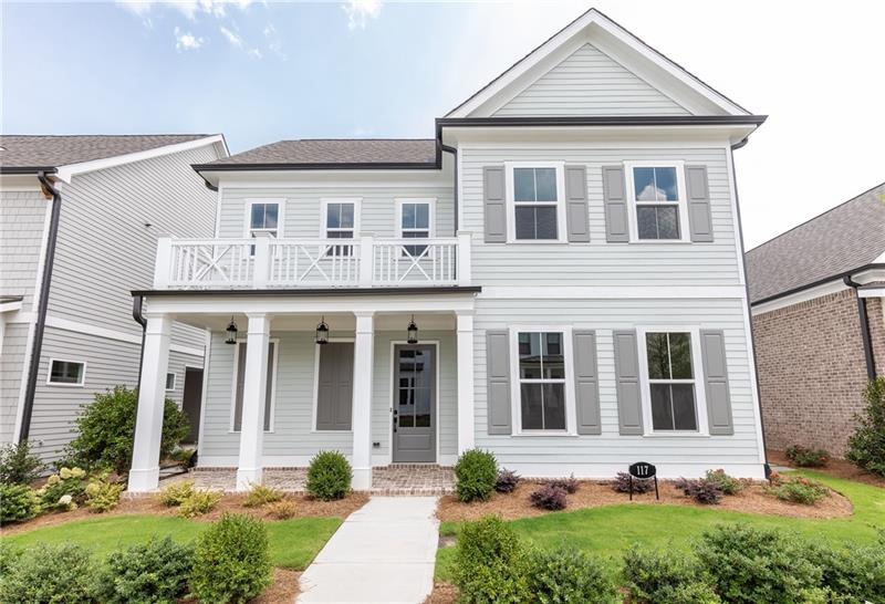 Farmhouse inspired exterior elevation.