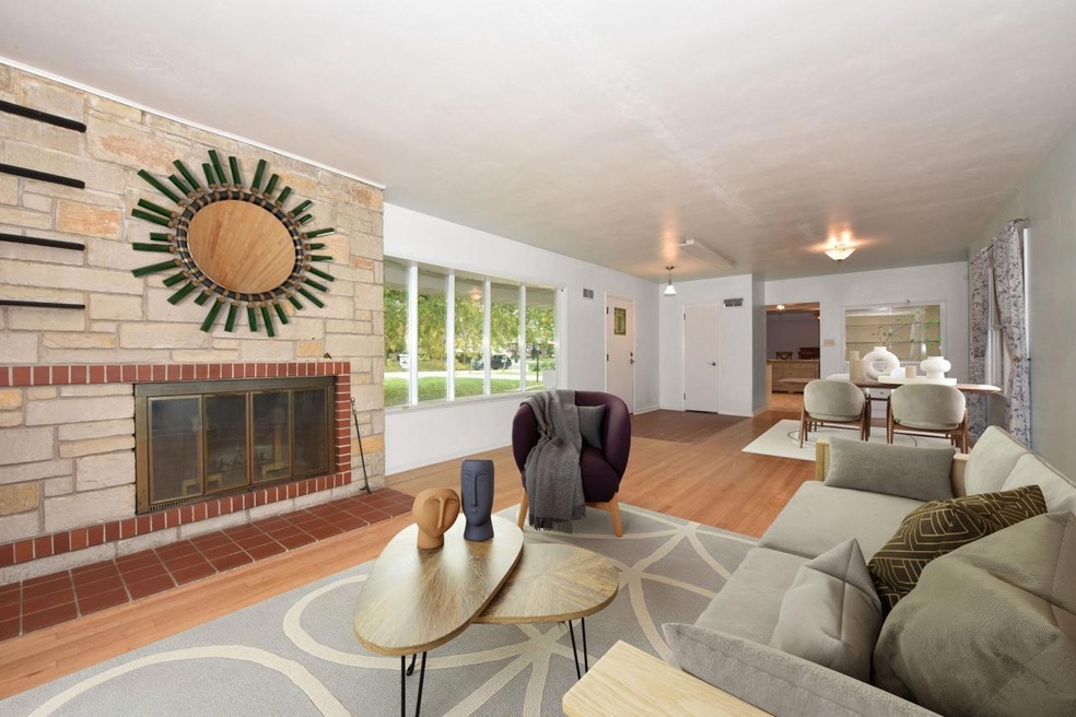 Virtually staged living room