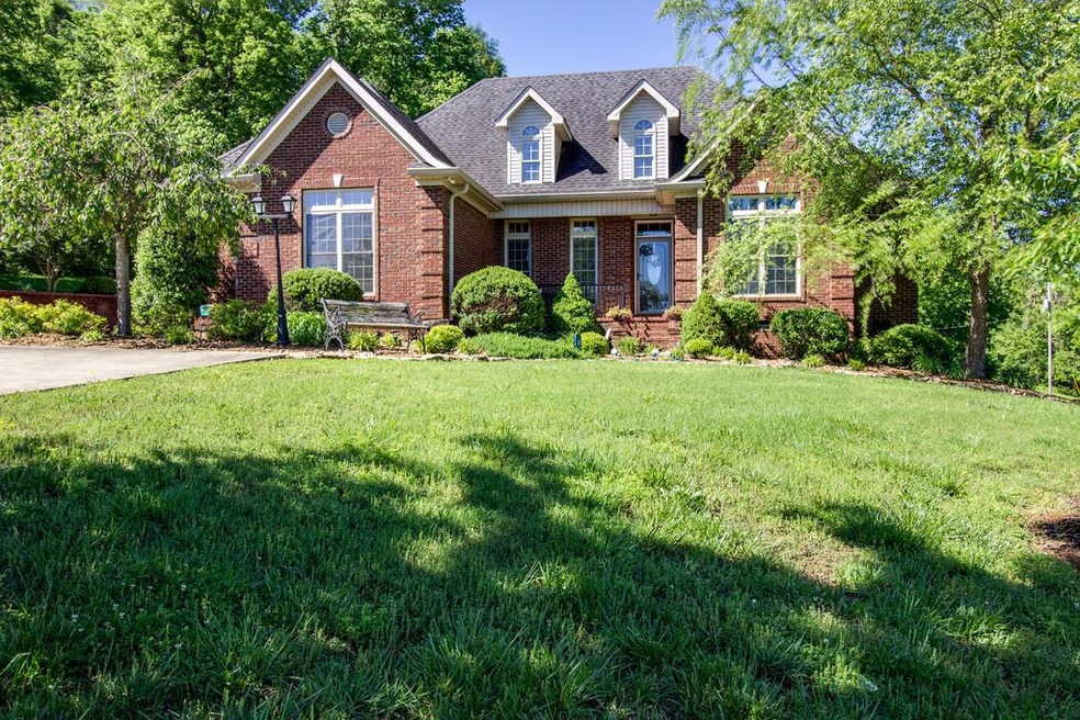 Impressive home from driveway