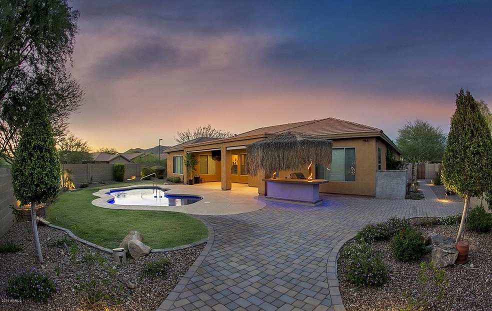 Rear Yard at Sunset