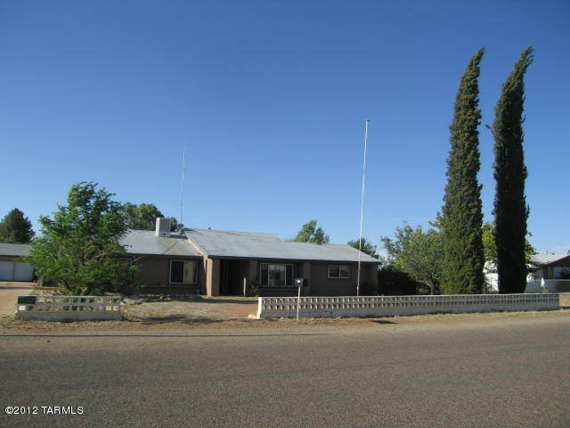 front view in quiet neighborhood