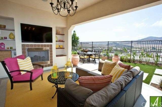 Relaxing outdoor retreat with fireplace (as shown 
