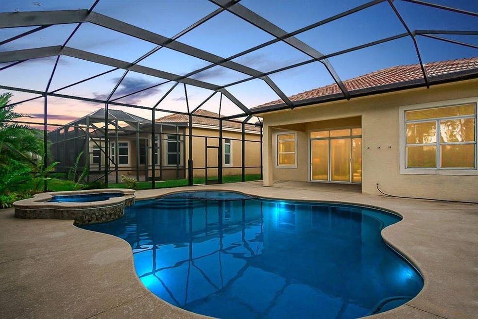 Pool at dusk
