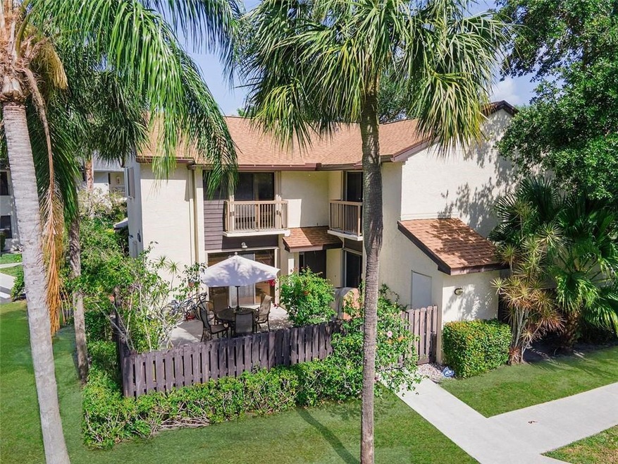 Privately Fenced Courtyard with Garden View
