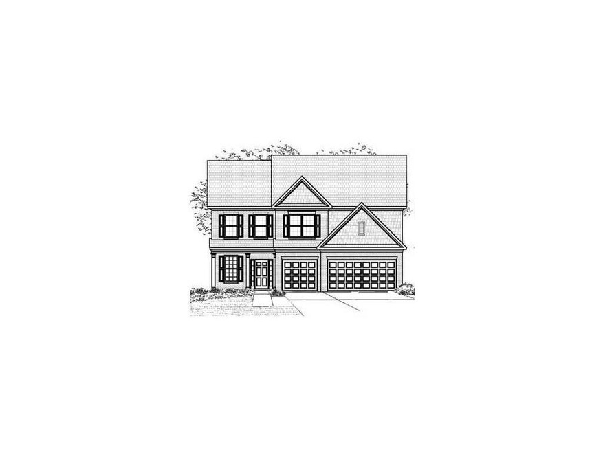 Exterior Front. Rendering of plan & elevation.