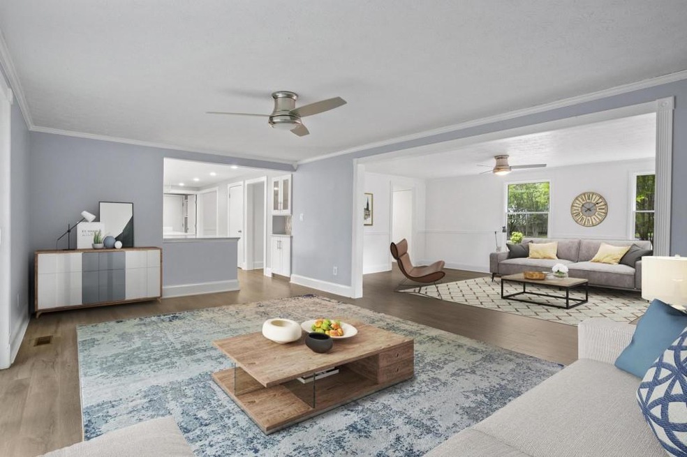 Family room with views to the kitchen