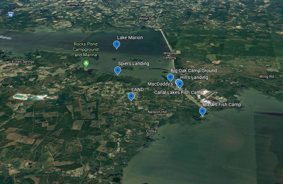google earth with markers