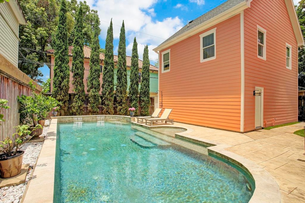 The garage apartment is located on the second floo