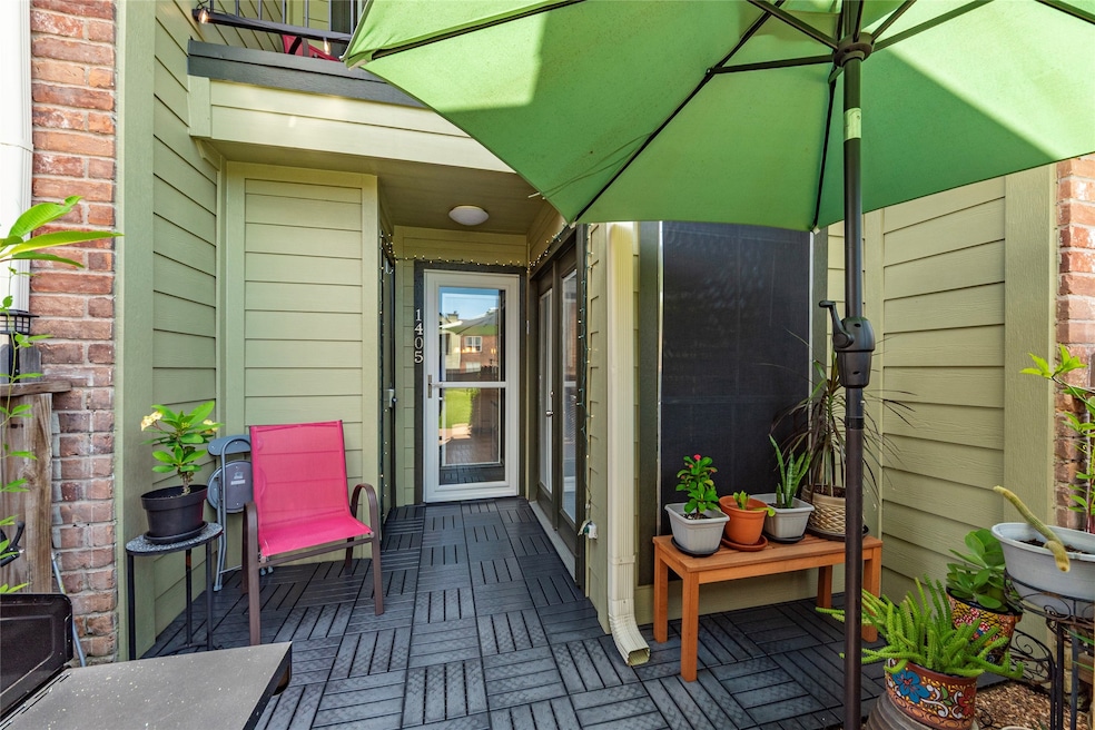 Private patio entrance welcomes you home