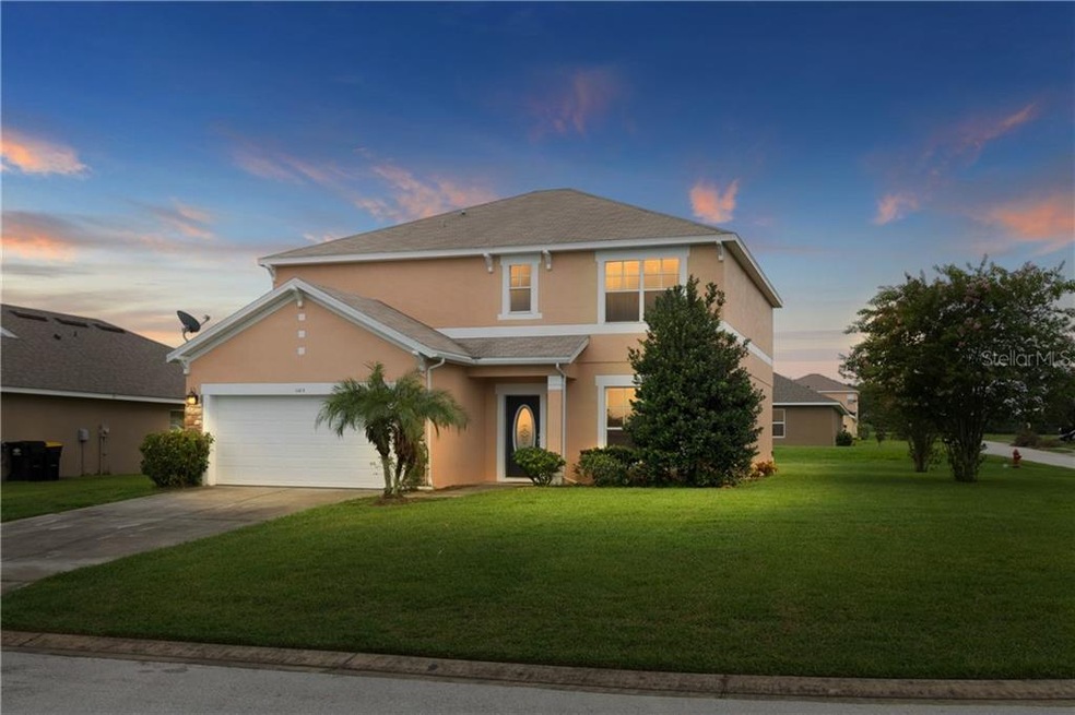 Virtual Twilight of Front showing corner lot