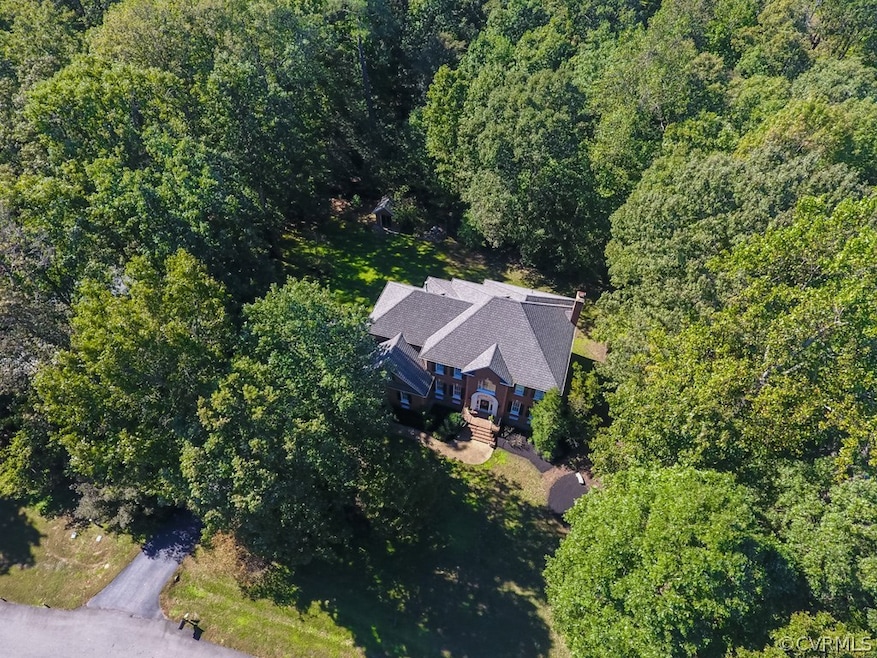 Aerial view of front of home