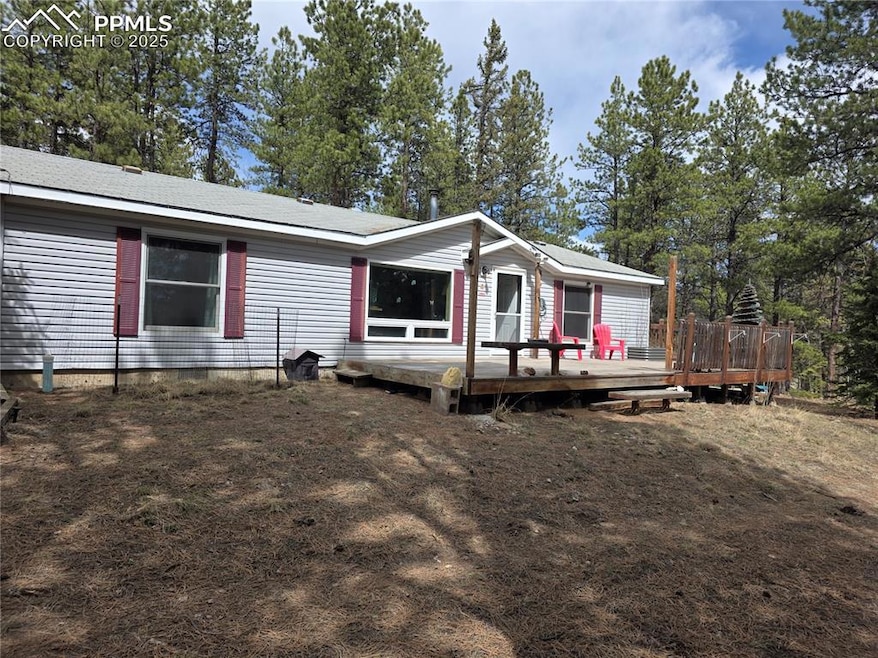 View of front of property with a deck