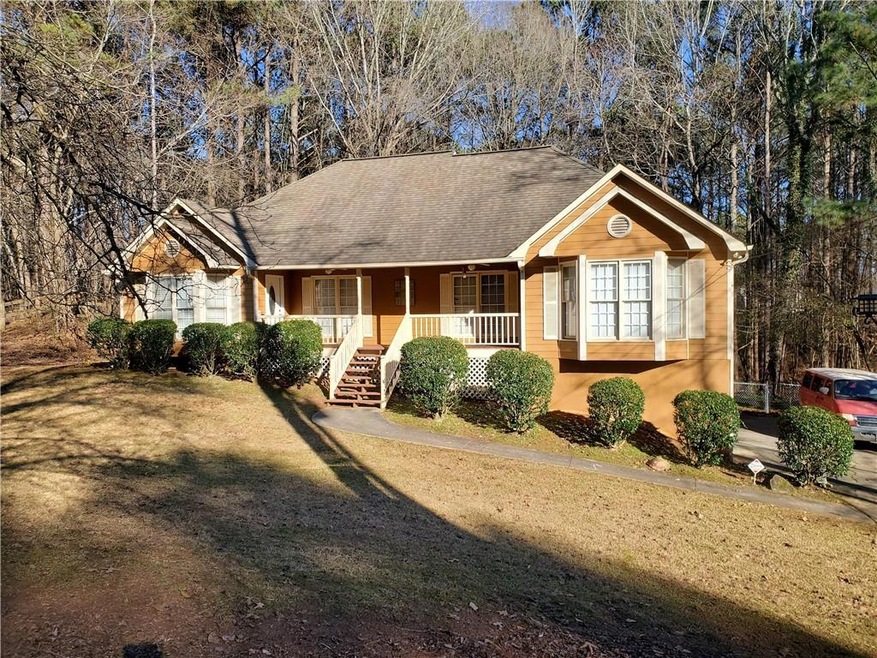 View of front of property with covered porch
