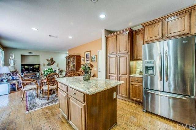 Another view of the island in the kitchen looking towards the family room. 