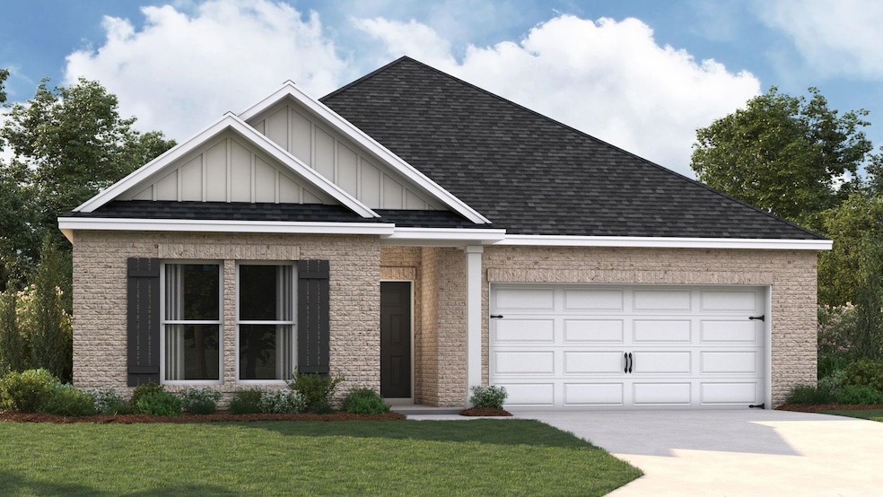 Craftsman-style home featuring a garage and a fron