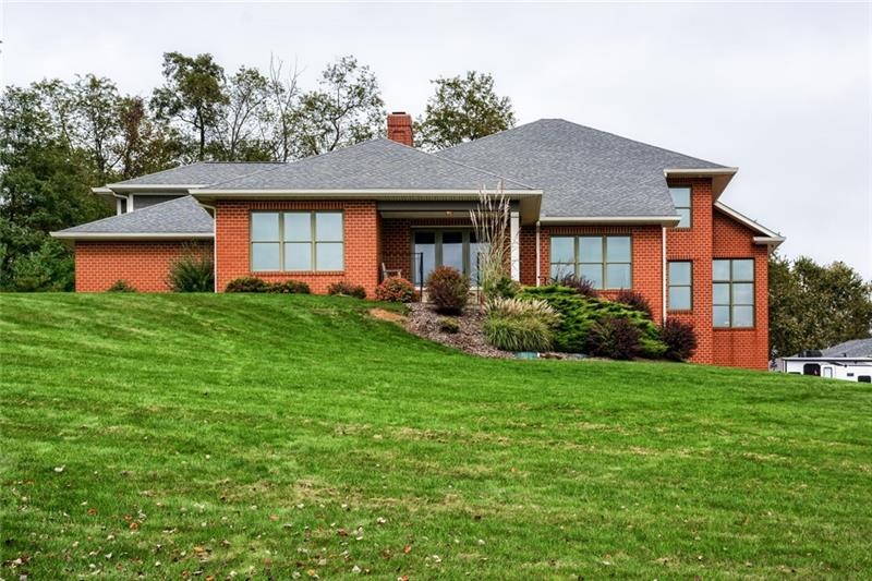 Brick exterior with covered front porch