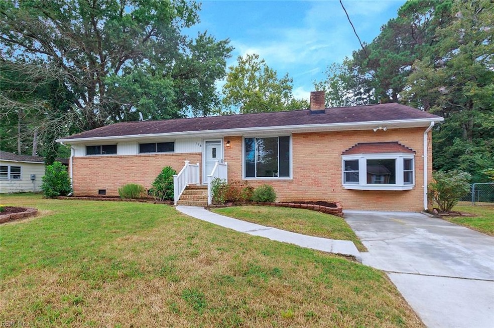 Brick home with Nice level yard with fenced backya