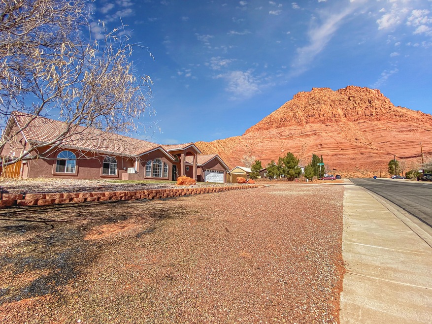 Front View with Red Mountain