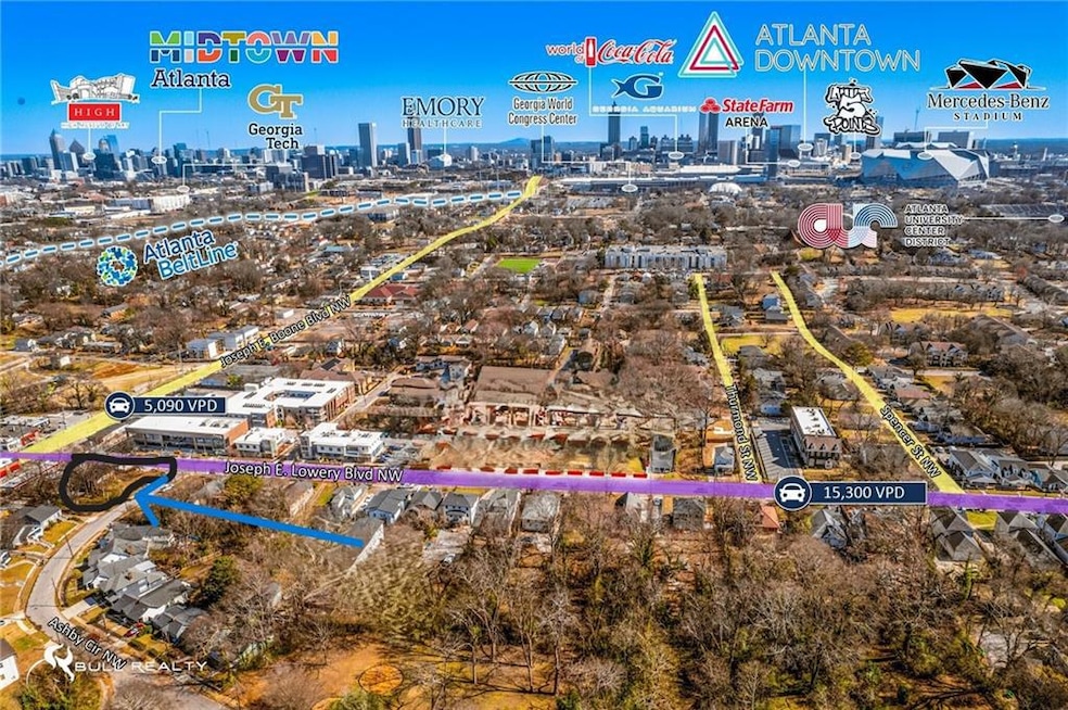 view of skyline lot location black circle.