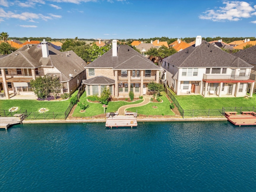 Aerial view of the beautiful lake and back of your