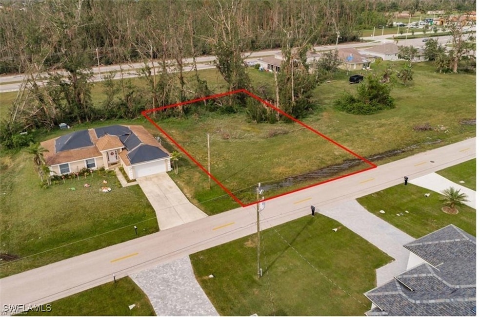 View from above of property