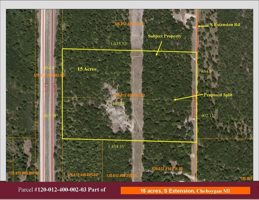 19 4 2 15 acres SPLIT DRAWING MAP
