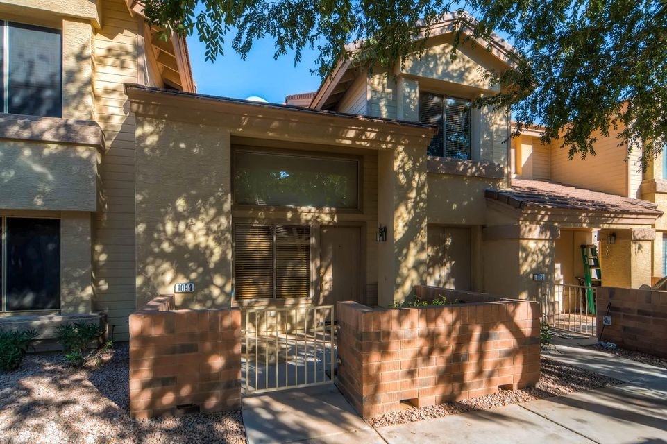 Gated front courtyard