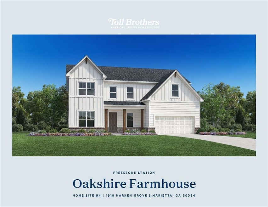 Farmhouse Front Elevation Rendering