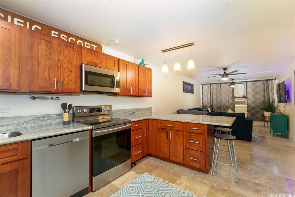 Wood cabinets & granite counter tops