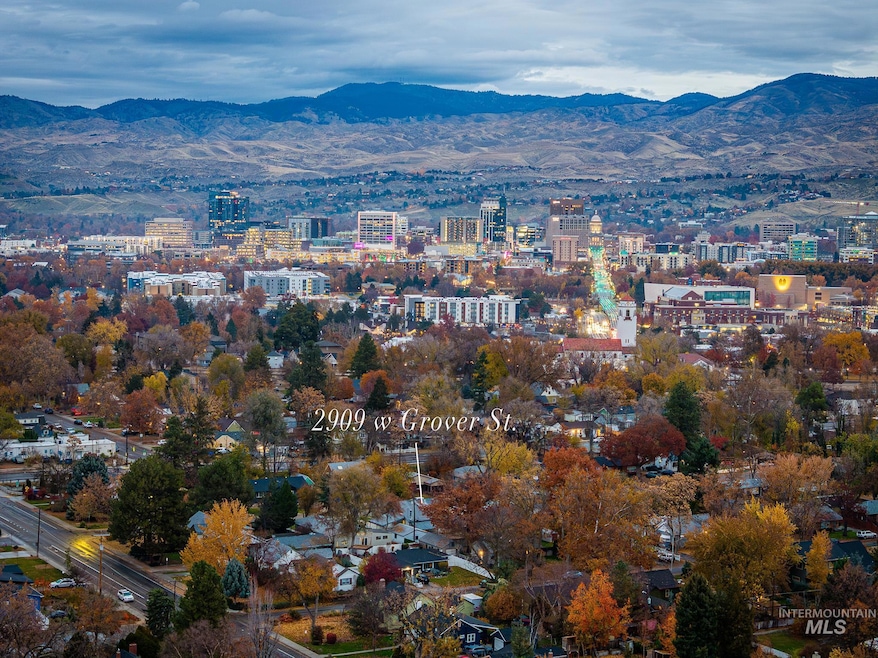 Bird's eye view of a mountain backdrop