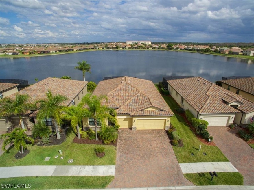 Arial view of the home on a beautiful lake