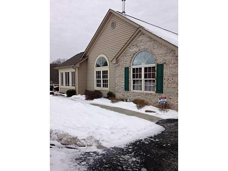 Exterior Front. Cobblestone 2BR, 2 car attached ga
