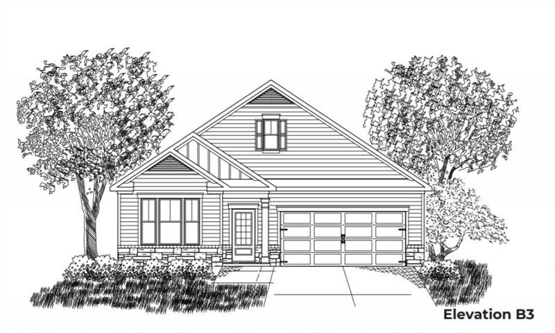 b&w rendering. not actual home. sample same plan.